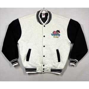 Vintage Fruit Of The Loom Varsity Jacket Gray Black Wild Woodys Men Adult Large